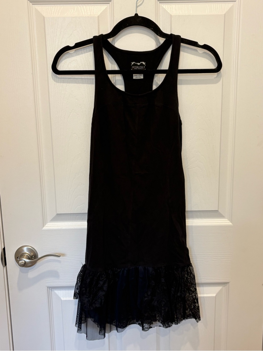 Intimately Free People Black Lace-Trim Top #1089